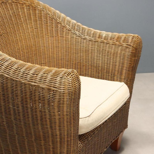 Vintage Armchairs in Wicker, Italy, 1960s-1970s, Set of 2 For Sale - Image 5 of 10