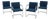 Ludwig Mies Van Der Rohe Brno Tubular Chairs in Royal Blue Fabric by Gordon - Set of 4 For Sale