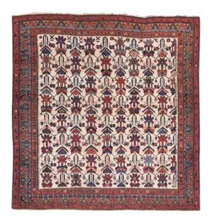 Antique Afshar Persian Rug- 3′5″ × 3′6″