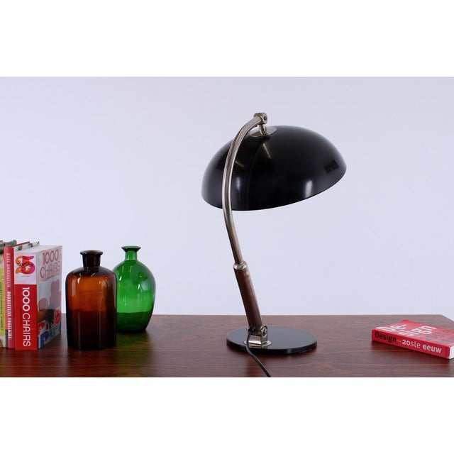 Bauhaus Black 144 Table Light by H. Th. J. A. Busquet for Hala, 1950s For Sale - Image 12 of 18