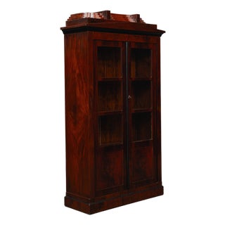 Biedermeier Style Bookcase in Mahogany, Early 20th Century For Sale