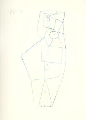1980s Plate 12 Figure Pochoir After Pablo Picasso