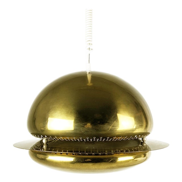 Brass and Optical Glass Nictea Pendant Lamp by Tobia and Afra Scarpa for Flos, 1971 For Sale