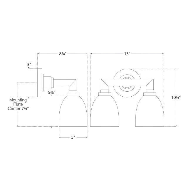 Visual Comfort Chapman & Myers for Visual Comfort Signature Wilton Double Bath Light in Chrome with White Glass For Sale - Image 4 of 4