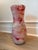 Late 20th Century Contemporary Blush Pink & Cranberry Abstract Art Glass Vase For Sale - Image 5 of 9