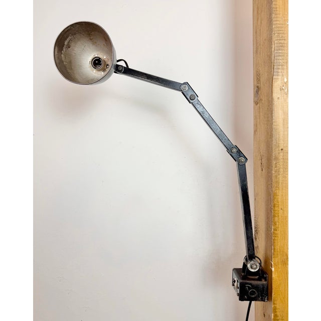 Industrial Adjustable Wall Lamp in Black from Memlite, 1960s For Sale - Image 10 of 18