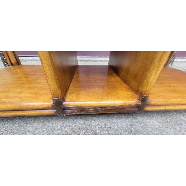 1970's Vintage Bamboo and Rattan Bar Console Table For Sale - Image 16 of 18