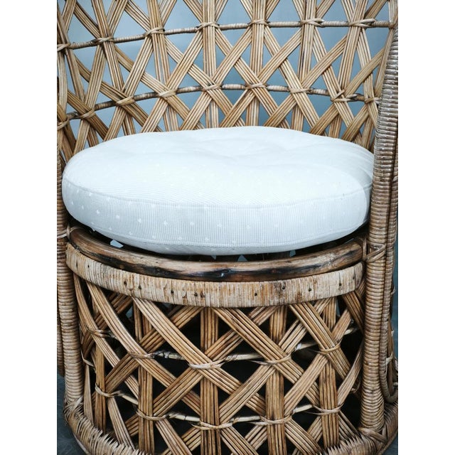 Gold Italian Bamboo and Rattan Lounge Chairs, 1960s, Set of 2 For Sale - Image 8 of 18