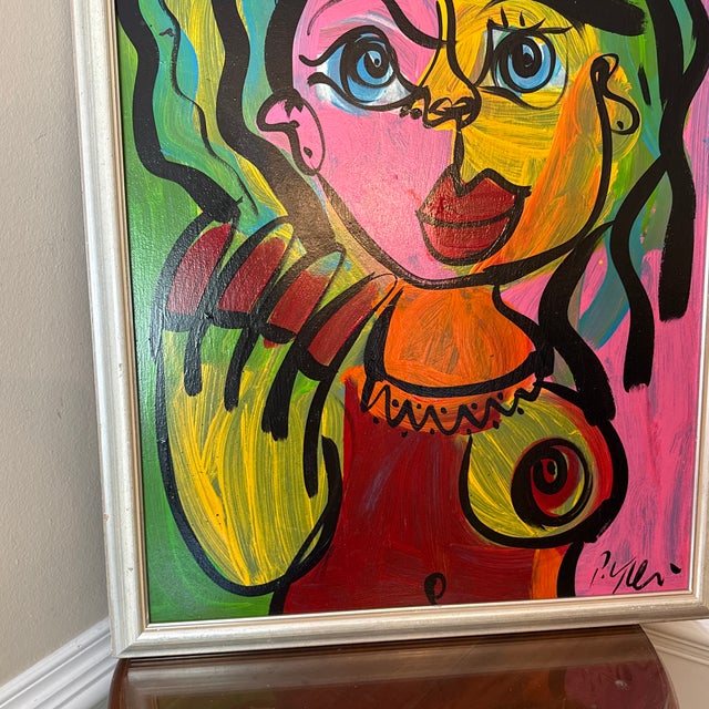 1970 Peter Keil Abstract Original Painting Framed For Sale - Image 10 of 12