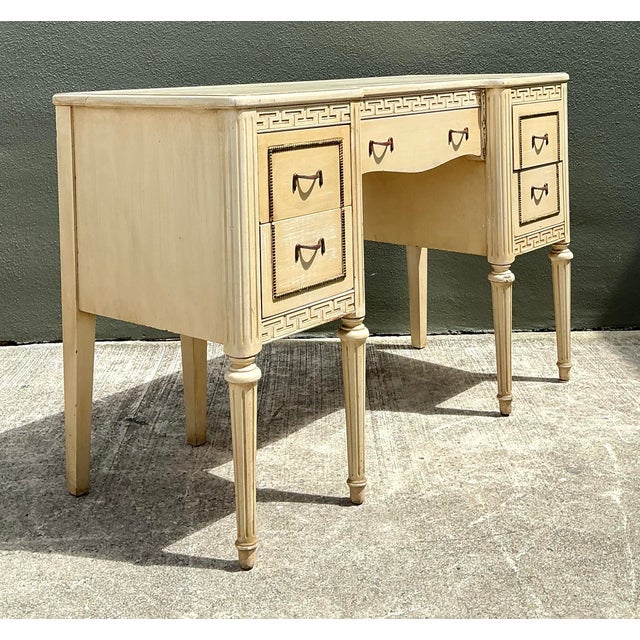 Mid 20th Century Vintage Greek Key Vanity For Sale - Image 5 of 12