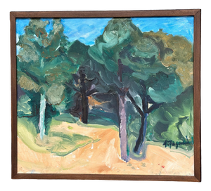 Asta Fagerlund, Gläntan, 1987, Oil on Canvas, Framed