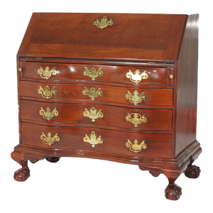 Chippendale Style Mahogany Serpentine Drop-Front Desk by Century, 20th Century