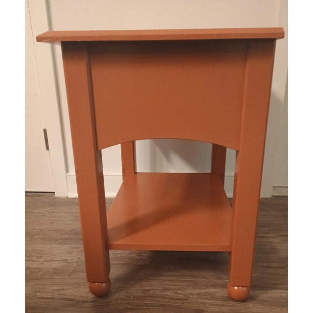 Terra Cotta Ethan Allen End Table For Sale - Image 8 of 9