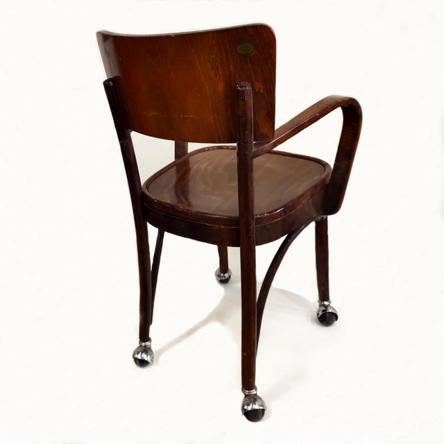 1940s Vintage Desk Chair in the Style of Thonet For Sale - Image 5 of 9