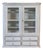 19th Century A hanging cabinet from Sweden with glass doors in grey For Sale