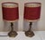 Vintage Table Lamps with Figurative Brass Base and Handmade Fabric Shade, 1960s, Set of 2 For Sale - Image 4 of 12