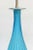 Mid-Century Modern Vintage Murano Marbro Lamp Co. Turquoise Caribbean Sky Blue Ribbed Glass, Nickel Silver and Wood Lamps Pair Of For Sale - Image 3 of 10