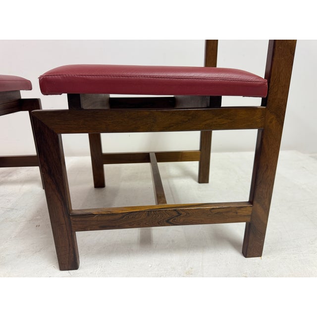 Vintage Danish Leather Dining Chairs, 1960s, Set of 6 For Sale - Image 16 of 18
