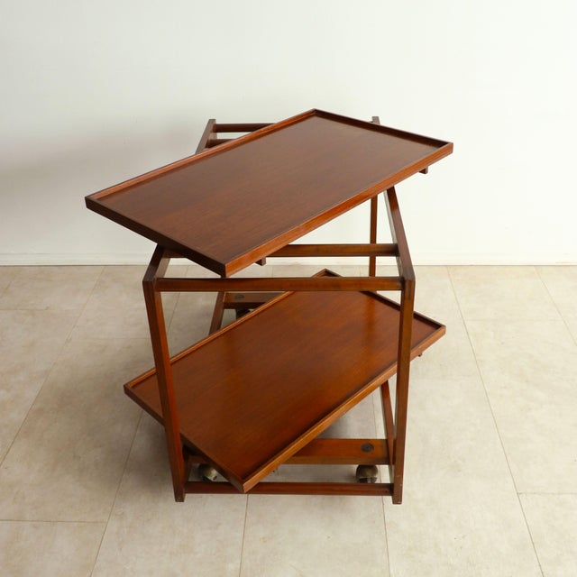 Mid-Century Modern Model 762 Bar Cart by Alberto Salvati and Ambrogio Tresoldi for Cassina, 1960s For Sale - Image 3 of 7