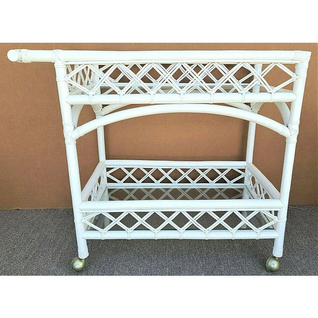 Offering One Of Our Recent Palm Beach Estate Fine Furniture Acquisitions Of A Vintage Palm Beach Coastal Bamboo & Glass 2...