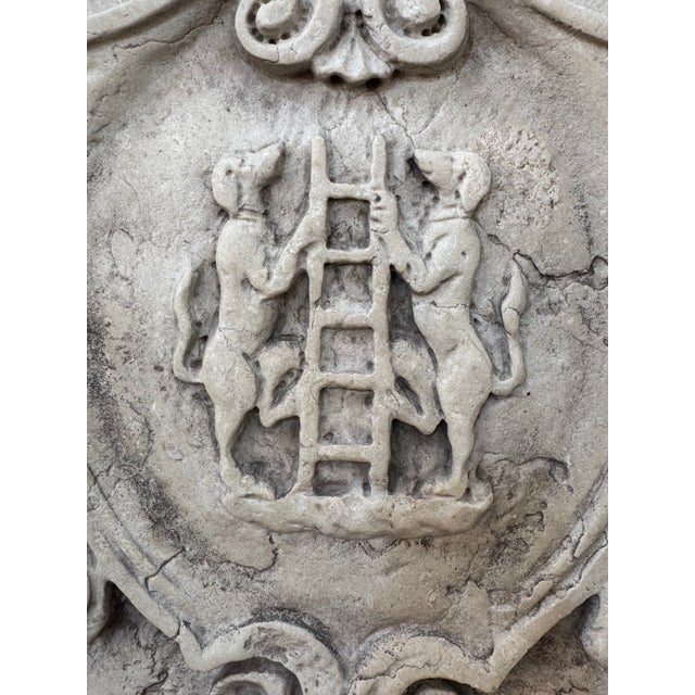 Mid 19th Century Mid 19th Century Italian Stone Coat of Arms For Sale - Image 5 of 9