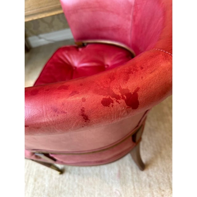 Soane Britain Custom Made One of a Kind Leather Chair For Sale - Image 10 of 12