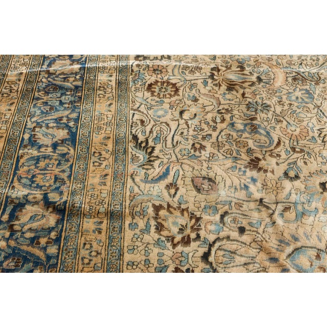 Fine Antique Persian Meshad Handmade Wool Carpet For Sale - Image 4 of 8