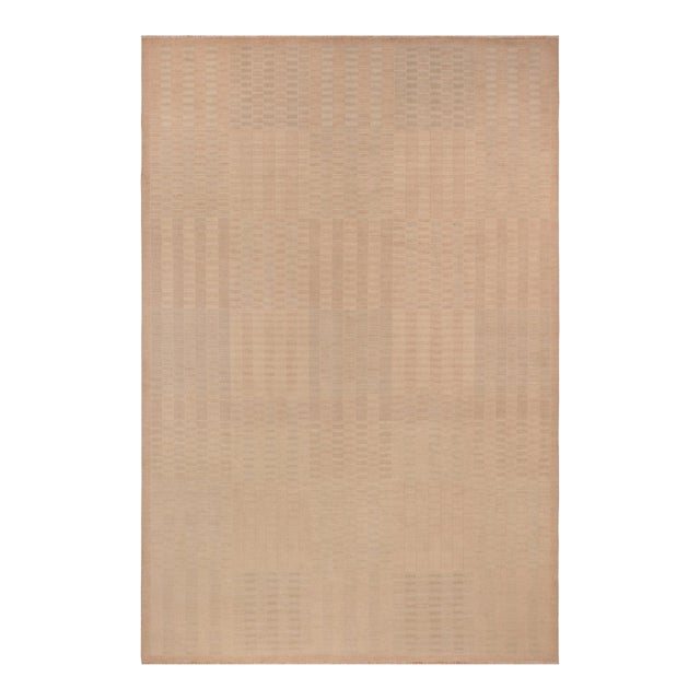 Shabby Chic Gabbeh Brown/Tan Wool Rug - 10'3'' X 13'11' For Sale