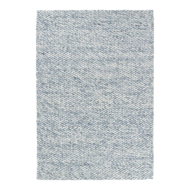 Dash & Albert by Annie Selke Loggia Sky Woven Wool Rug, 8' x 10' For Sale