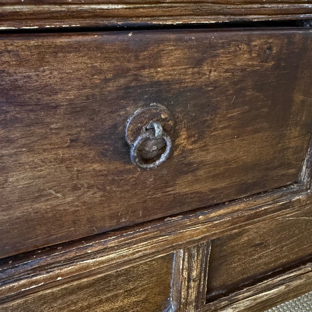 Vintage Reclaimed Pine 5 Drawer Console C. 1920 For Sale - Image 11 of 13