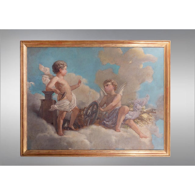 Jose Denis Belgrano, Agriculture and Industry, Oil on Canvas For Sale - Image 4 of 5