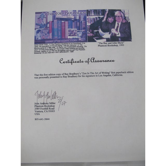 Paper Ray Bradbury Hand Signed Zen in the Art of Writing 1996 Book With Coa For Sale - Image 7 of 7