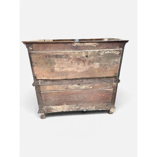17th Century Jacobean Chest of Drawers in Oak ca.1690 with Brass Escutcheons and Drop Handles For Sale - Image 5 of 8