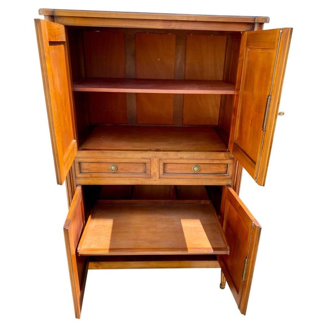 Louis XVI Style Sideboard with Brass Hardware, 1940s For Sale - Image 3 of 9