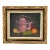 Vintage Signed Swedish Copper Still Life Oil Painting, Framed For Sale