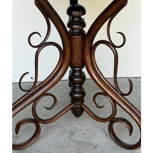 Thonet Bentwood Side Table with Scrolled Base, Austria, C. 1900-1919 For Sale - Image 15 of 18