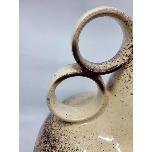 Textile West German Ceramic Floor Lamp, 1960 For Sale - Image 7 of 16