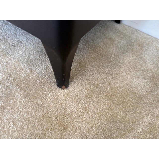 Black Lacquered Ebonized Open Console Table Credenza BookShelf For Sale - Image 4 of 8