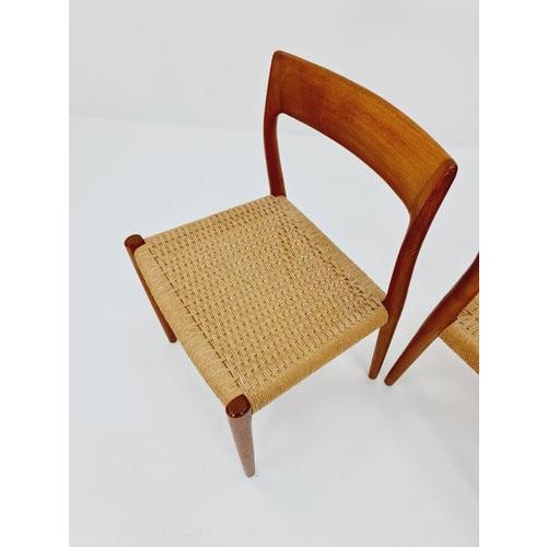 Vintage Danish Teak Model 77 Dining Chair by Niels Otto Møller, 1960s For Sale - Image 6 of 11