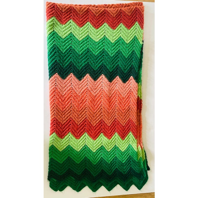 Beautiful color combination handmade crochet bed cover throw, 7 ft by 4 ft