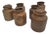 Vintage French Stoneware Mustard Pots by Armand Bizouard, 1950s, Set of 6 For Sale