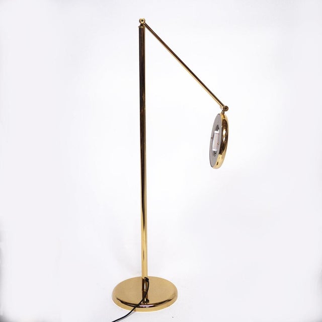 Italian Brass Floor Lamp by Relco, 1980s For Sale - Image 4 of 12