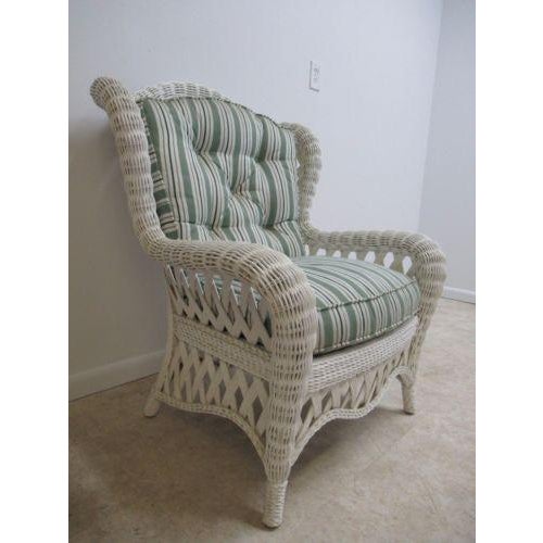 Vintage Custom Wicker Patio Porch Living Room Lounge Chair Chairish