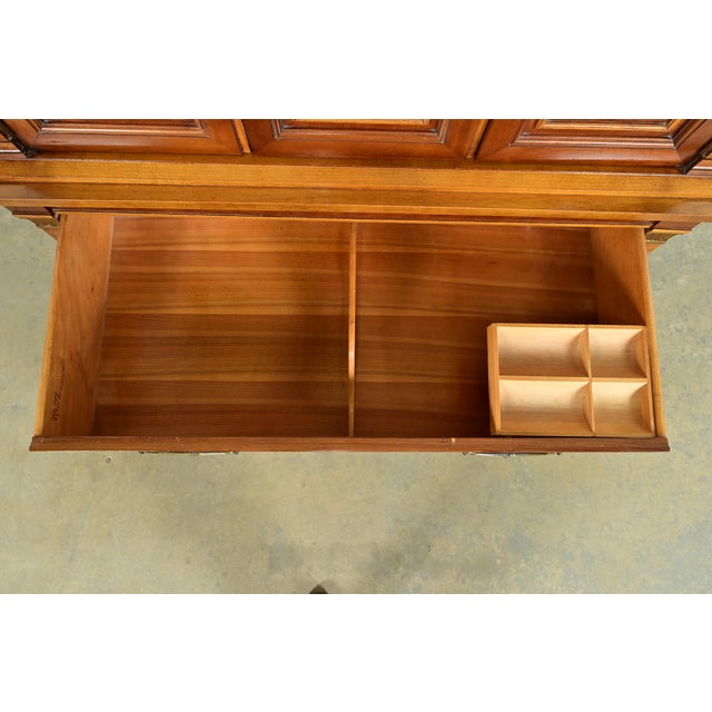 Brown Thomasville French Regency Louis XVI Carved Fruitwood Gentleman's Chest, Circa 1960s For Sale - Image 8 of 16