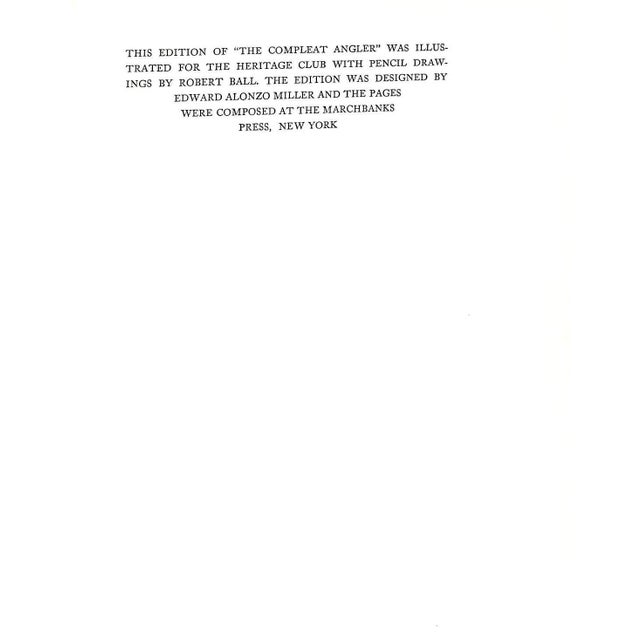 "The Compleat Angler Or, the Contemplative Man's Recreation" 1938 Walton, Isaak For Sale - Image 11 of 11