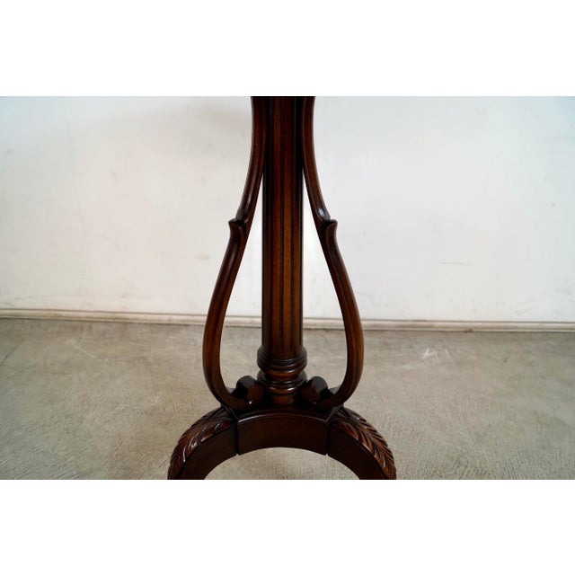 1920’s Antique Neoclassical Chippendale Style Travertine Pie Crust Pedestal Table For Sale - Image 9 of 12