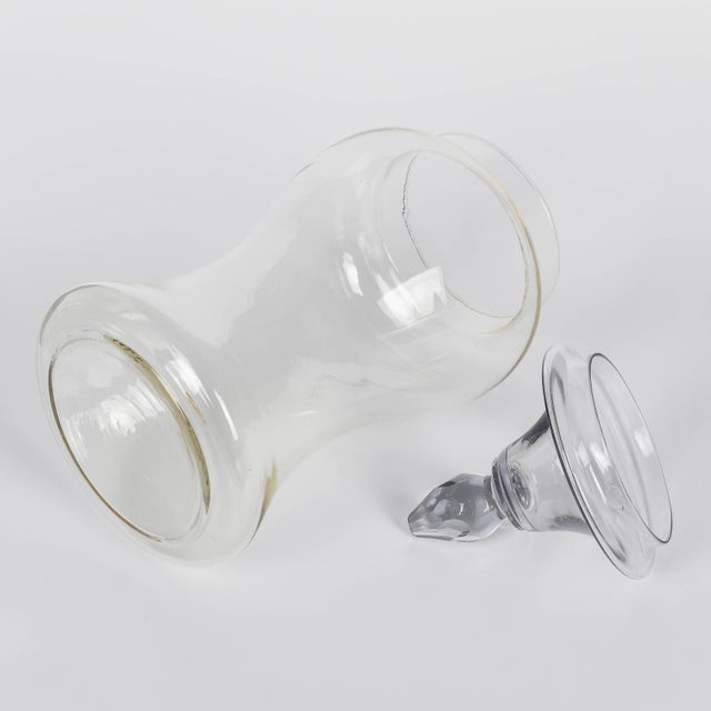 French Glass Apothecary Jar For Sale - Image 4 of 6