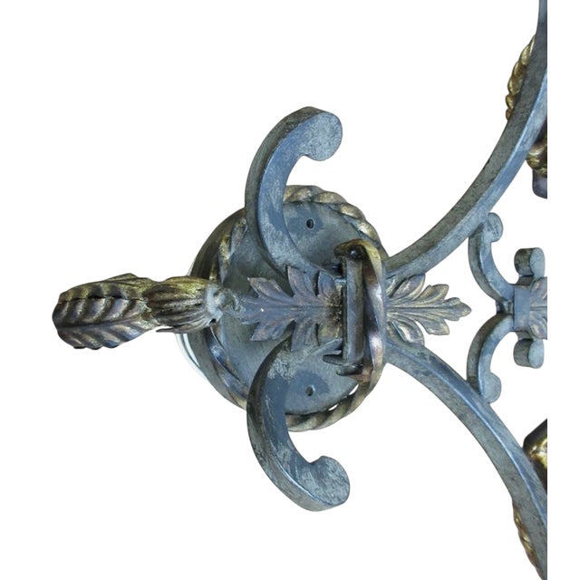 1990s Fine Art Lamps French Regency Torchiere wall Sconce Lamp Lighting A For Sale - Image 4 of 9