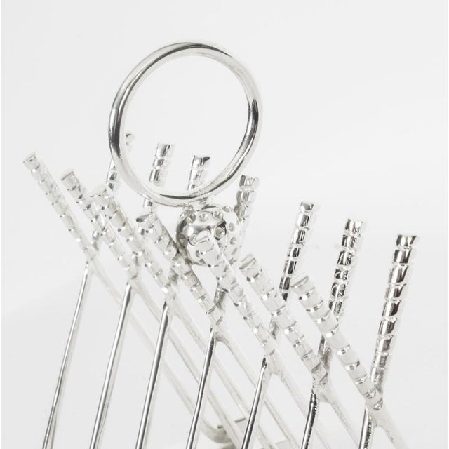 Vintage Silver Plated Letter Toast Rack For Sale - Image 3 of 15