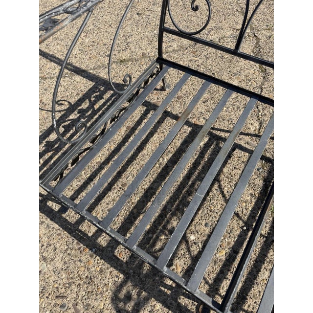 Vintage Salterini Style Wrought Iron Settee Loveseat by Florentine Craft Studio For Sale - Image 10 of 17